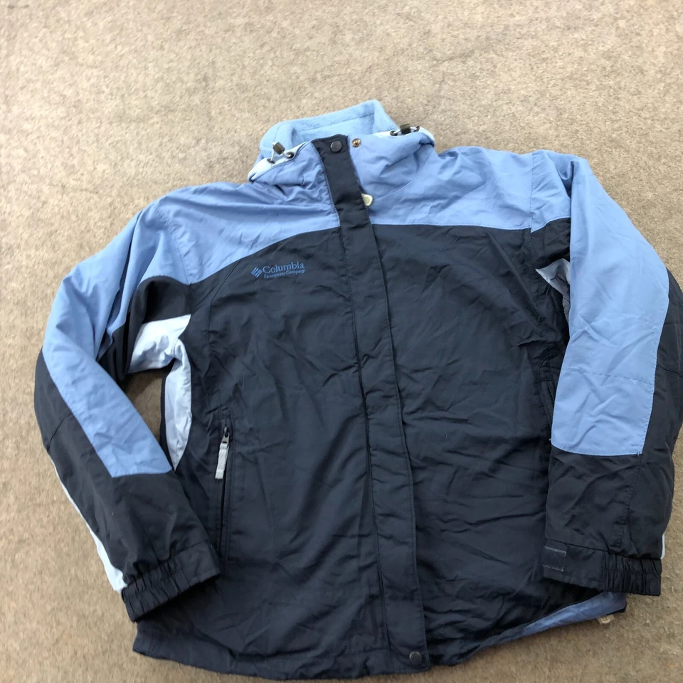 Chaqueta Columbia para mujer azul medio esquí nieve con capucha 3 en 1 intercambio de núcleos Foto 2 de 4