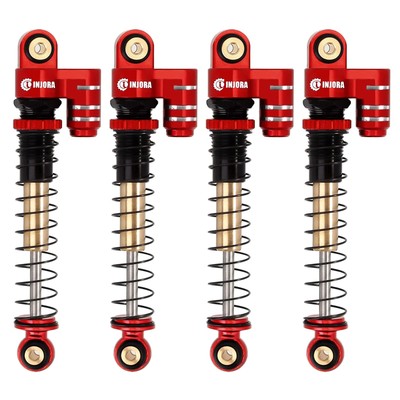 Red 43mm Aluminum Threaded Shocks for Axial SCX24 Gladiator C10