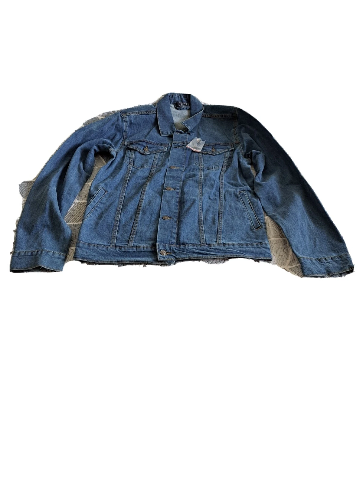 Reclaimed Vintage Denim Jacket in Blue 100% Cotton Size L Large