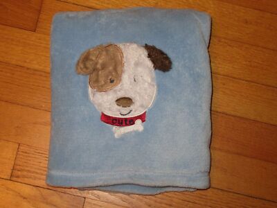 Htf Blue Dog HTF/RARE Baby Starters Plush Blue Puppy Dog/Bone/