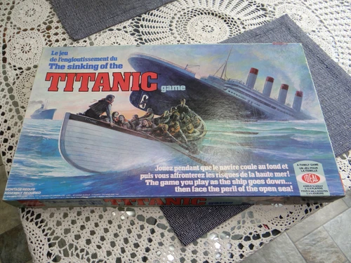 the Sinking of the Titanic Board Game Canadian version almost STILL SEALED !!
