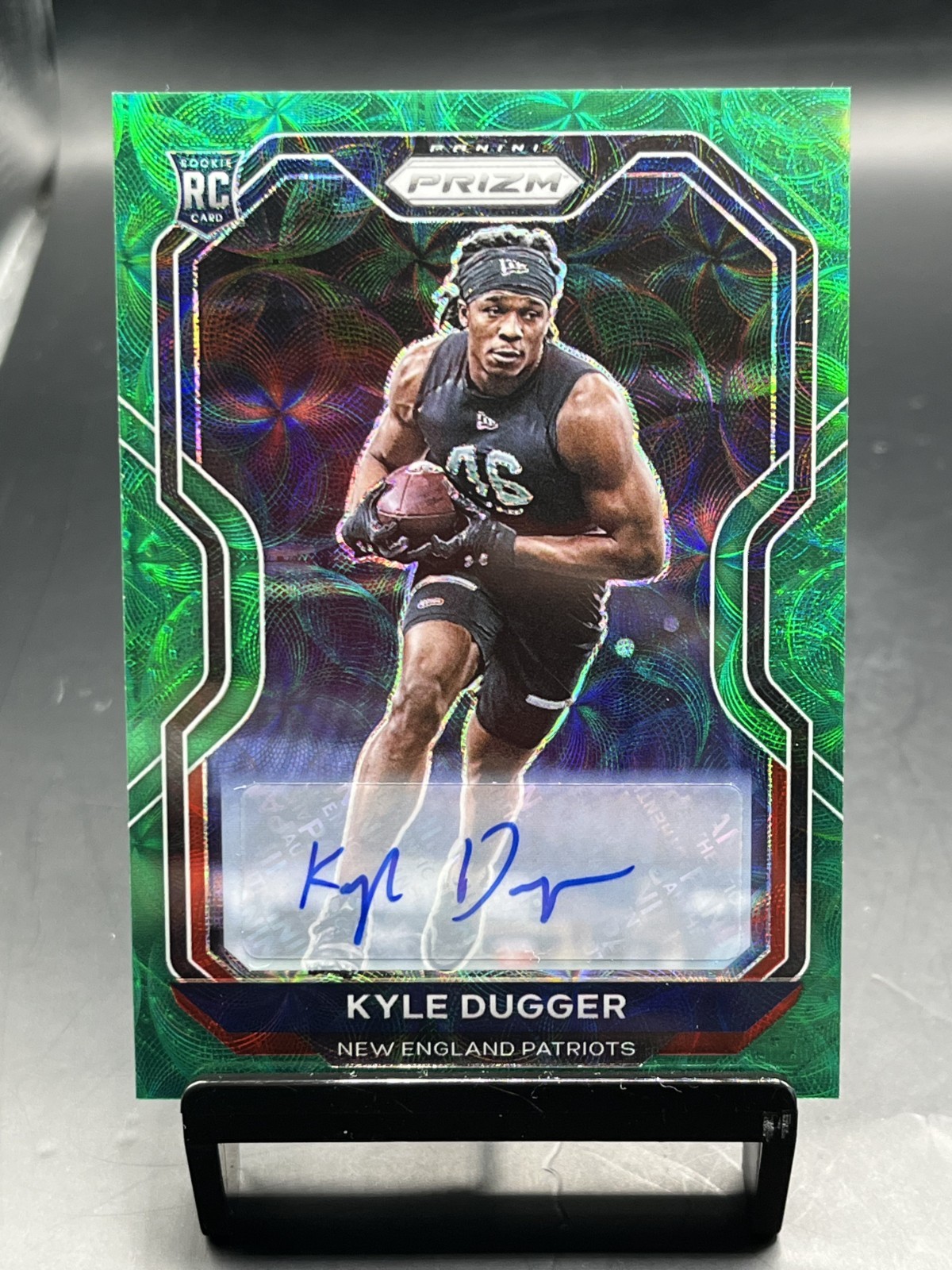 2020 Panini Prizm Kyle Dugger #368 Rookie Auto Green Scope Prizm /75 RC