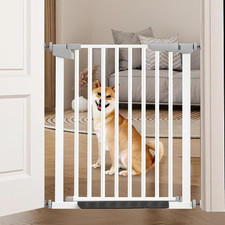 Easy Install 30"(76Cm) High Walk Thru Baby Gates, Fits Space between 35.8" to 38