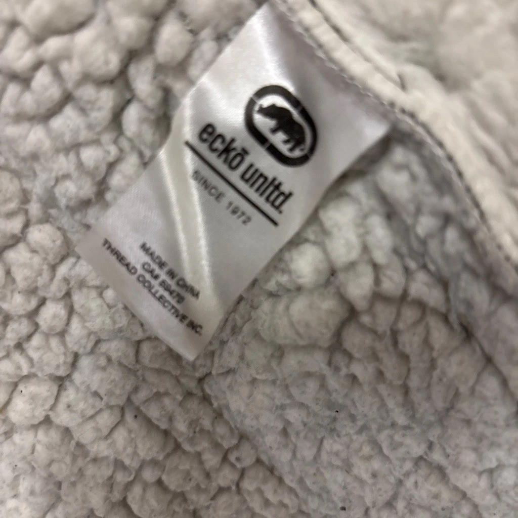 Ecko Unltd. Men's Green Hooded Sherpa Lined Snap/Button Front Jacket Size L - product detail image 8