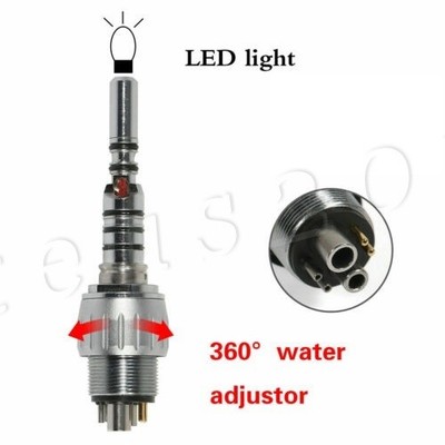 Dental 6 Hole Pin Quick Coupler For KaV Fiber Optic Handpiece Led Turbine