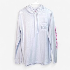 Vineyard Vines Men's Edgartown Long Sleeve Hoodie Tee Size S White EUC