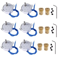 6PCS Turntable Motor Synchronous Synchron 50/60Hz AC 100~127V 2-3RPM 