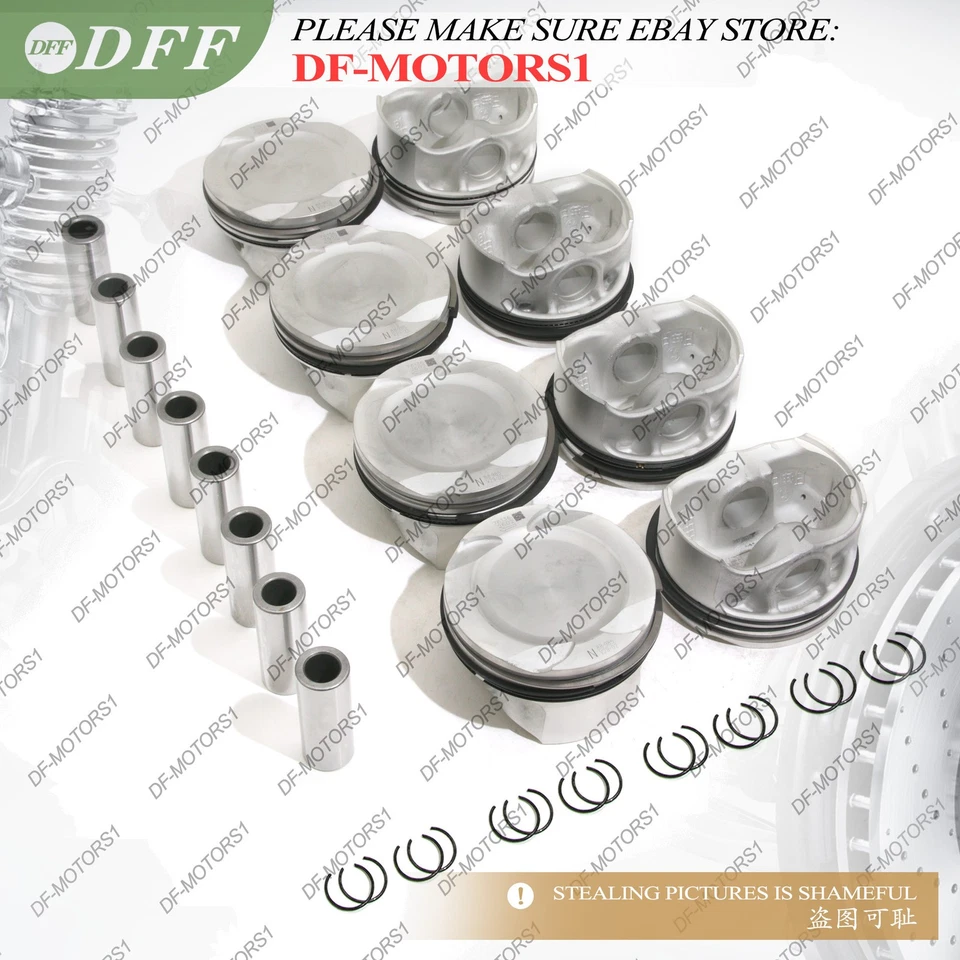 Juego de pistones y anillos 8cyl STD para BMW M5 M6 X6 M F10 F85 F86 S63N S63R X5 4.4 V8 Foto 2 de 4