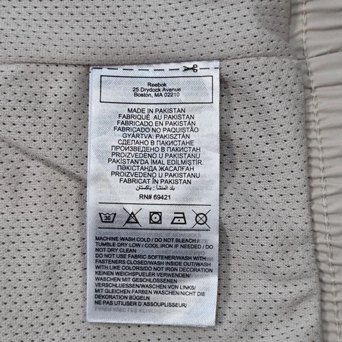 NWT Reebok Vector Tracktop Mens Medium 'Stucco' Beige Tan Track Jacket Knit Logo image 22