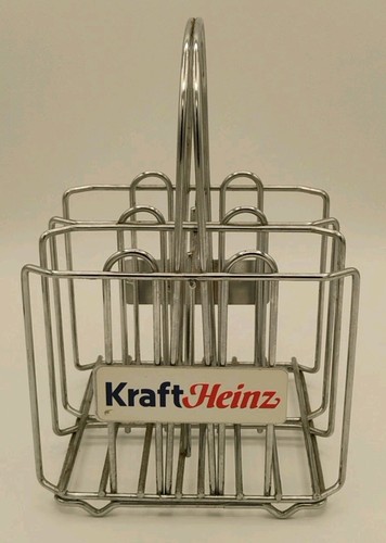 Vintage Kraft Heinz 4 Slot Restaurant Condiments, Menu Holder 