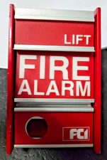 FCI MS-2 Manual Fire Alarm Pull Station USED, no keylock, good condition