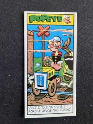 1961 Primrose Confectionery Popeye Card  # 18 SEE I TOLE YA ID GIT ACROS... (NM)