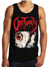Obituary chopped in half Band Black Tank Top
