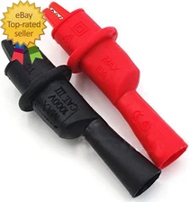 AC15 Insulated Test Probe Push on Alligator Clips Crocodile Clamps