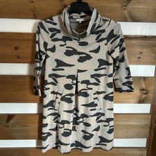 Tyler Roe 3/4 Length Size Small Animal Print Turtleneck Dress with Pockets