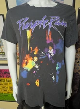 Retro Official Prince Purple Rain Double Sided 80s Rock Pop T Shirt Medium Nice