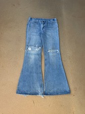 Vintage 70  s Levi  s 684 Orange Tab Bellbottom Flare Low Waisted Jeans Size 29x29