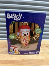 Bluey Bingo w/ Candy Cane Airblown Holiday Lights Inflatable 5 Feet - New In Box