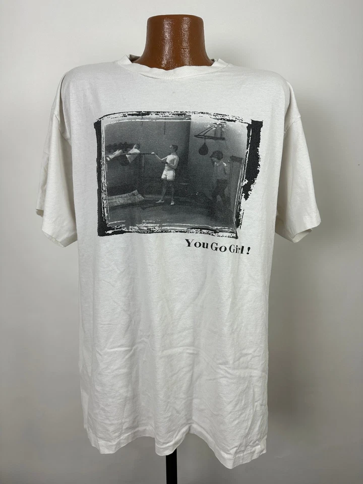 Camisa Kathy Ireland XL You Go Girl vintage años 90! Entrenamiento Retro Grym Fitness EE. UU. Foto 2 de 4