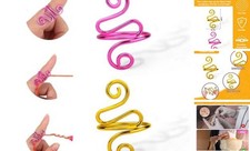 Crochet Ring,2PCS Adjustable Yarn Tension Ring for Crocheting Peacock Gold