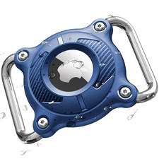 Holder For Apple AirTag Dog Collar Waterproof Loop Case Blue Fit 3cm/4.5mm
