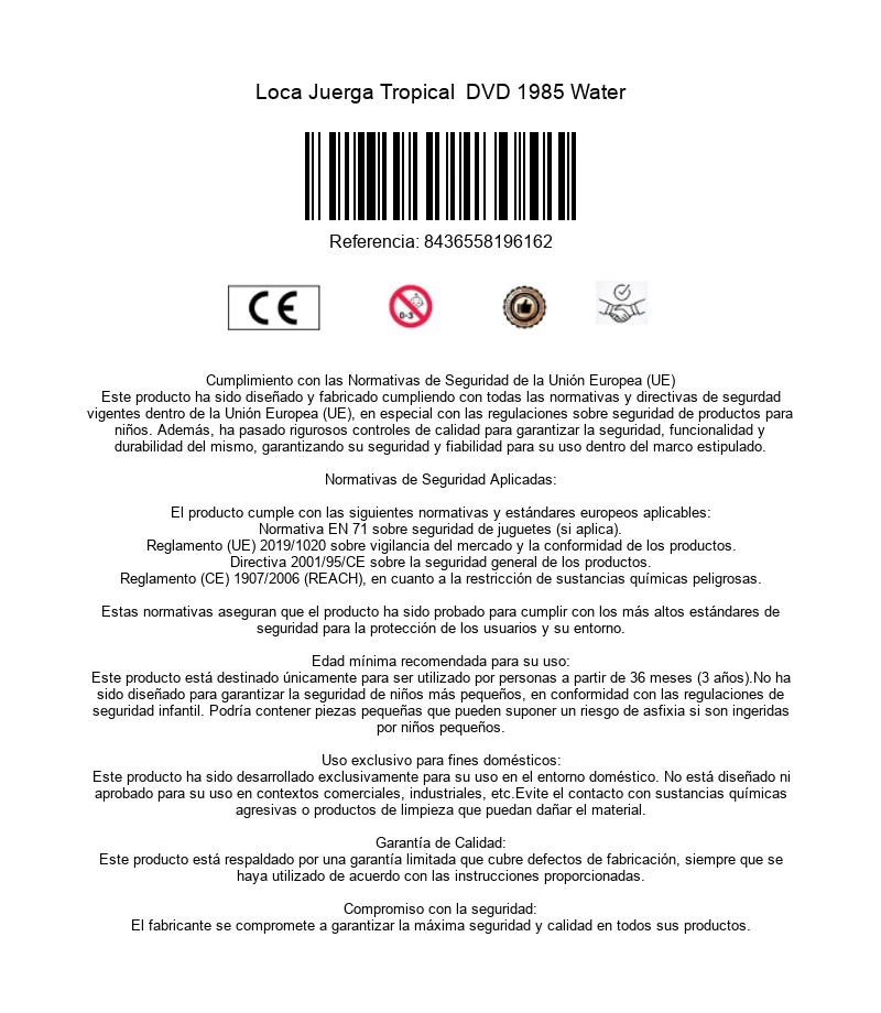 Loca Juerga Tropical DVD 1985 Water - Image 3 of 3