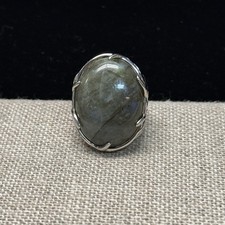 Sterling Silver Labradorite Ring Size 6