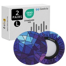 Geekria 2 Pairs Washable Stretch Fabric Headphone Ear Covers L Diamond 4.1"-6.2"