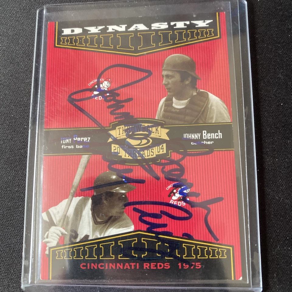 Donruss Throwback Threads 2004 dinastía de los Rojos de Cincinnati autógrafo inserto #/1500!! Foto 3 de 4