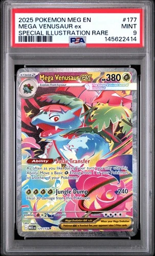 2025 POKEMON MEGA EVOLUTION SPECIAL ILLUSTRATION RARE MEGA VENUSAUR EX PSA 9