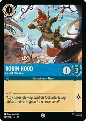 Robin Hood - Desert Wanderer 137/204 Common Wilds Unknown Lorcana Near Mint