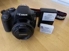 Canon EOS 550D plus Yongnuo 50mm fixed lens