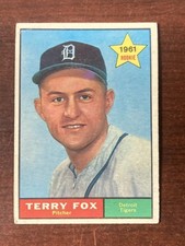 1961 Topps Rookie Terry Fox Baseball Card