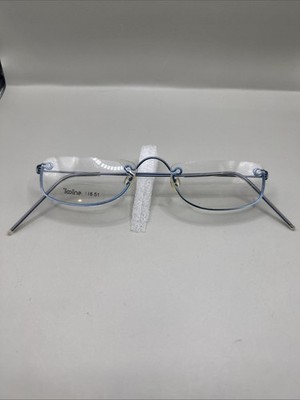 Ticoline 118-51 Blue Half-Rim Glasses Frame Eyeglasses New