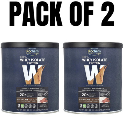 100% Whey Isolate Protein   Chocolate, 1.9 lbs (878 g) (Pack of 2)
