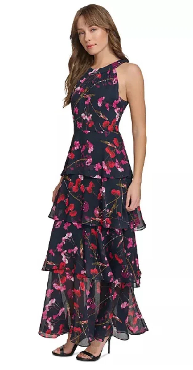 chinese dress ladies Mua Tommy Hilfiger Womens Sleeveless Halter Neck Tiered Maxi Dress trn  Amazon M chnh hng 2026