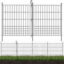 No Dig Fence Outdoor Dog Fences 10 Panels,32in H x 24.6 ft L Decorative M...