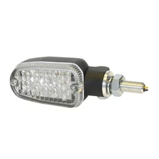 Universal Motorcycle LED Turn Signal Lights (Pair) Black Housing, Clear Lens