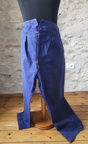 N2 Ancien pantalon bleu de travail Le Glorieux Années 40 50 T.54 XL - Imagen 3 de 16