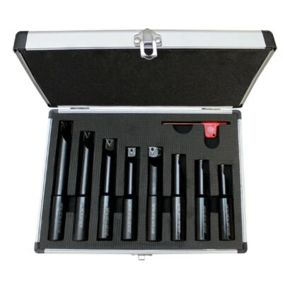 3/4'' Shank Indexable Boring Bar 8 PCS Set Free TCMT Insert Turning Lathe Tool
