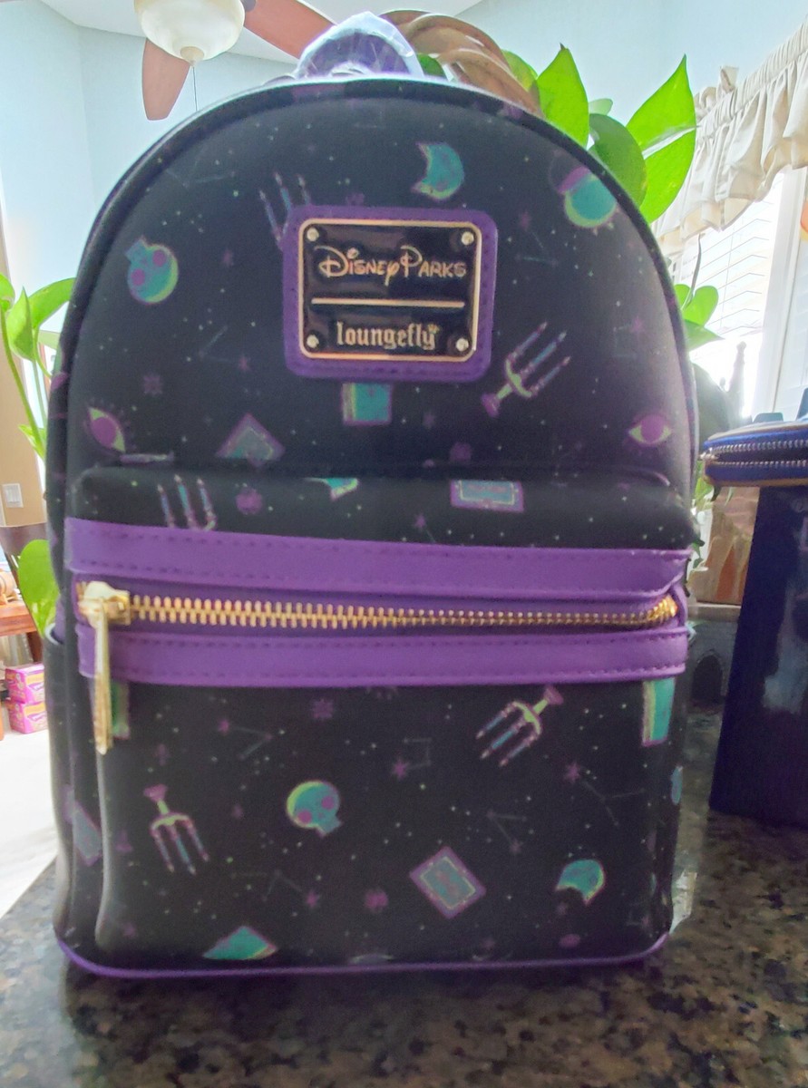 Loungefly Disney Parks Hocus Pocus Black and Purple Backpack Loungefly Hocus Pocus Mini Backpack Disney Parks 2021 Black  main image 4