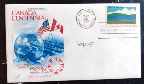 CANADA EXPO 1967 #1324 U.S.A. PAVILION FLEETWOOD CACHET FDC VF UNADDRESSED