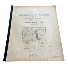 Antique 1900 US Geological Atlas Walsenburg Colorado Folio Maps, Sheets