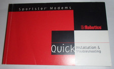 Sportster Modem US Robotics Quick Installation Troubleshooting User Guide Manual
