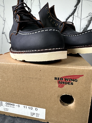 Red Wing Heritage 8849 Black Prairie Leather Boots 11.5 D Redwing