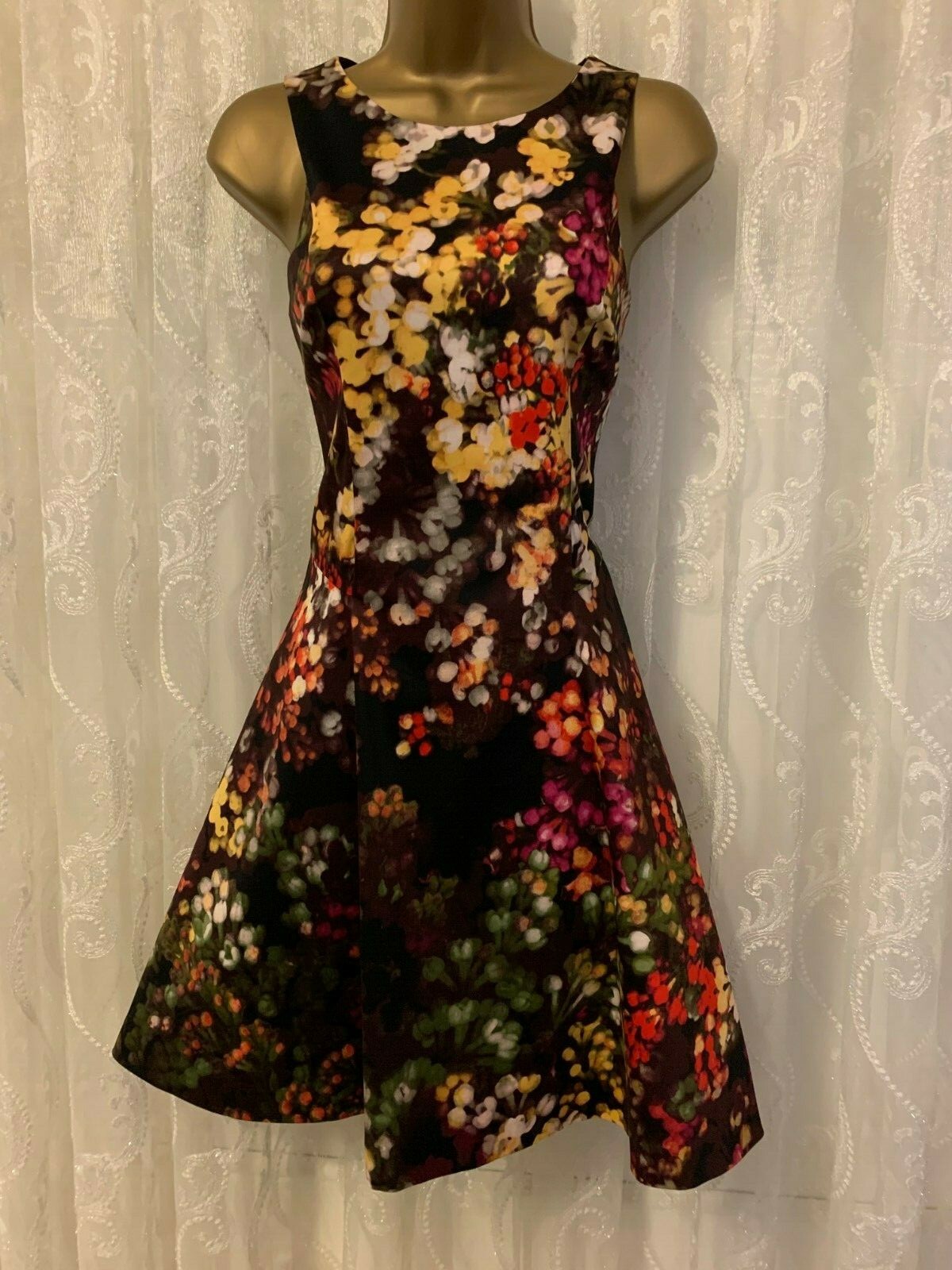 bloom chiffon pleat skater