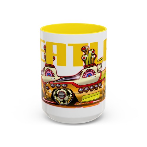 BEATLES YELLOW SUBMARINE Art Collectible Coffee Mug - 2 Sizes - Picture 2 of 9