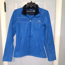 Under Armour Full Zip Mock Neck Sweat Jacket Women's Size Small Blue