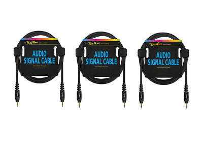 Audiokabel 6m 3.5mm Monoklinke Aux AC-255-600 Verbindungskabel 3 Stück Schwarz