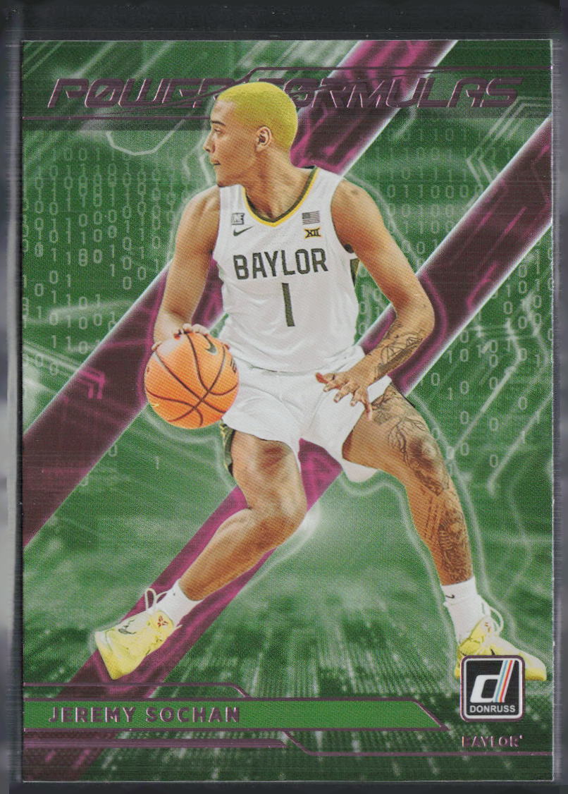 2022 Panini Chronicles Draft Picks #PF-JSO Jeremy Sochan Power Formulas Pink